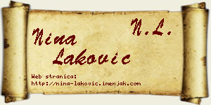 Nina Laković vizit kartica